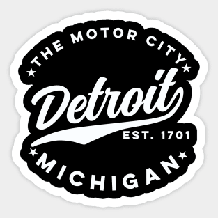 The Motor City Detroit (White Text) Sticker